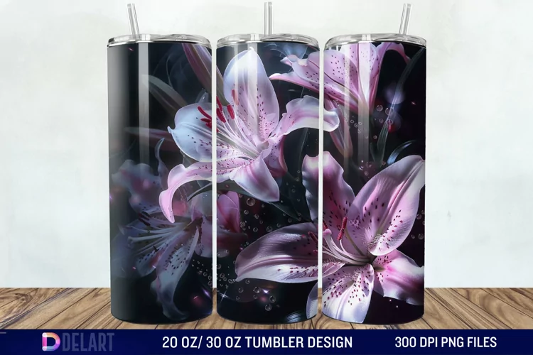 Lily Flowers Tumbler Wrap