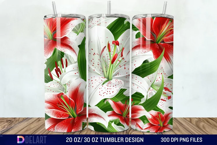 Lily Flowers Tumbler Wrap
