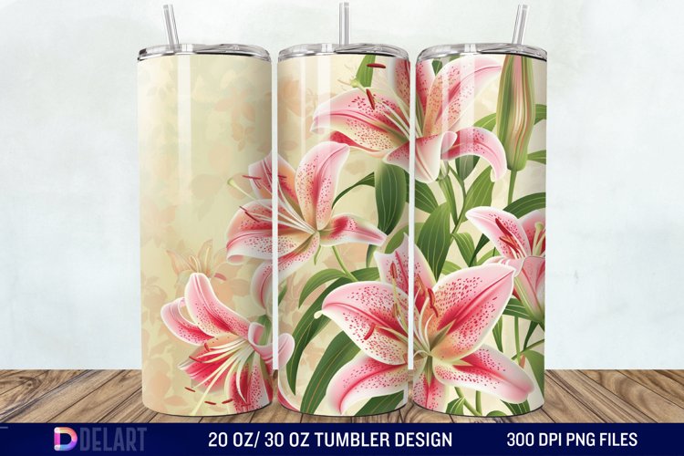 Lily Flowers Tumbler Wrap example image 1