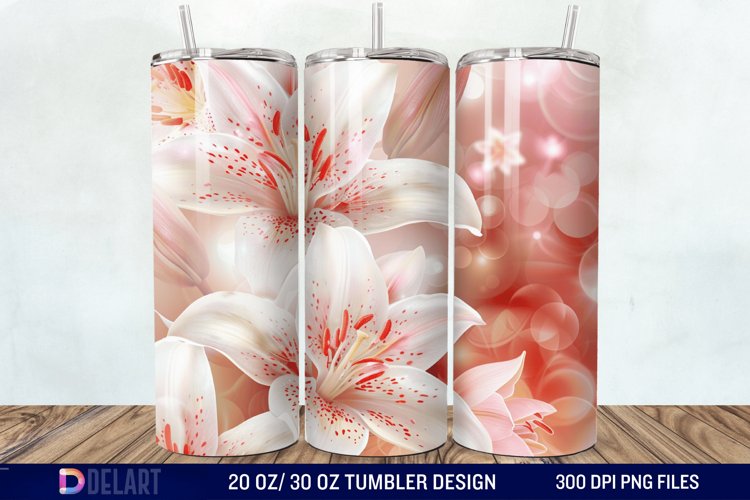 Lily Flowers Tumbler Wrap example image 1