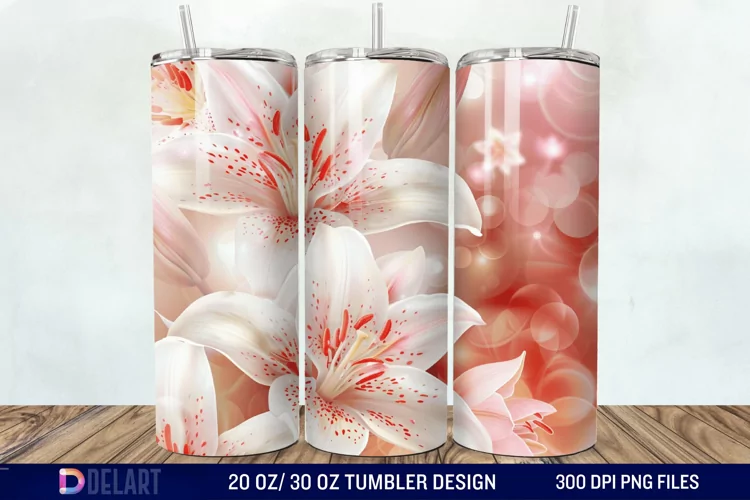 Lily Flowers Tumbler Wrap