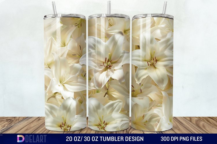 Lily Flowers Tumbler Wrap example image 1