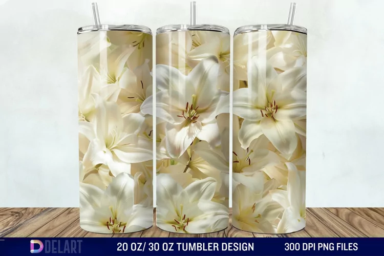 Lily Flowers Tumbler Wrap