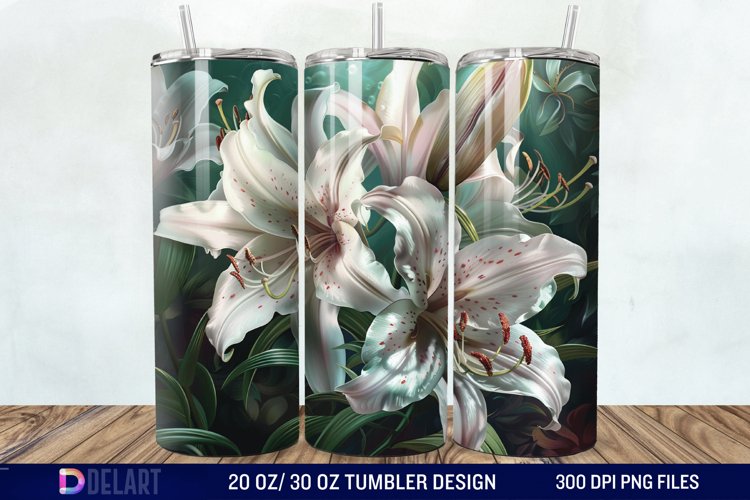 Lily Flowers Tumbler Wrap example image 1