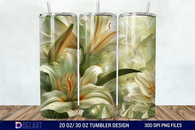 Lily Flowers Tumbler Wrap example image 1