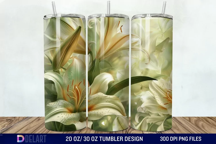Lily Flowers Tumbler Wrap