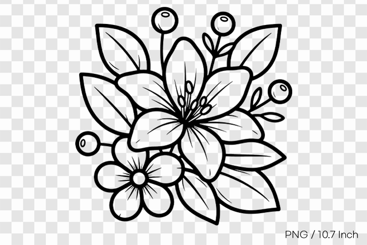Flower Drawing Png Image 19