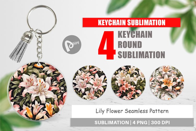 Keychain Lily Pattern