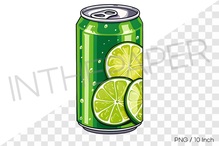 Lime can PNG Drink Clipart beverage summer cartoon illust