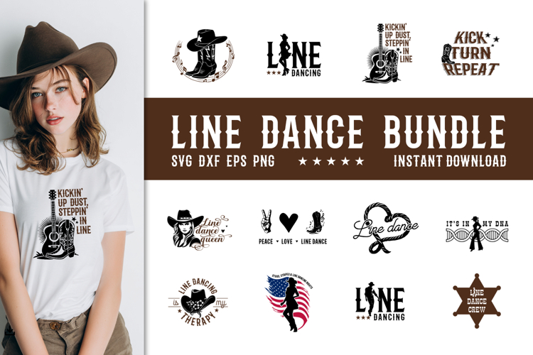 Line Dance SVG bundle | Country Western files