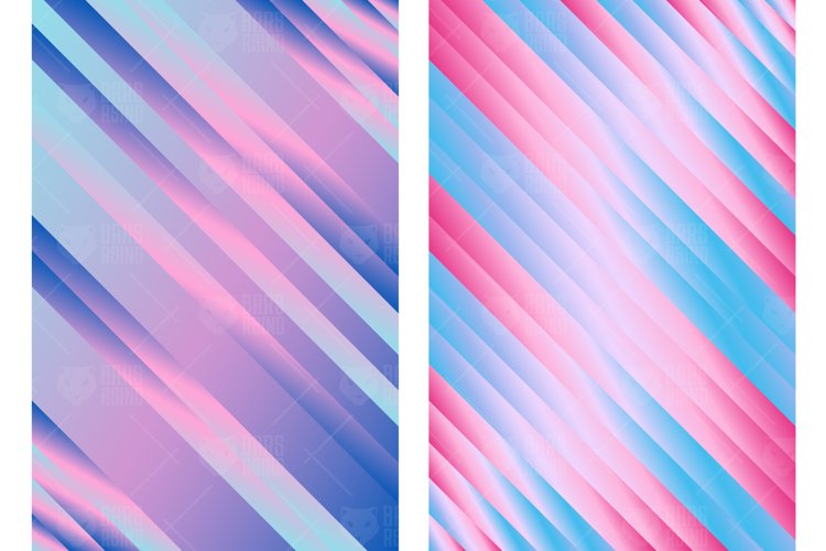 Lined Gradient Purple Pink Backgrounds Pack