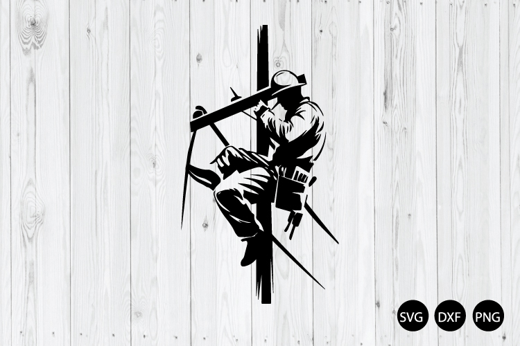 Lineman SVG, Utility Worker SVG, Electrician SVG