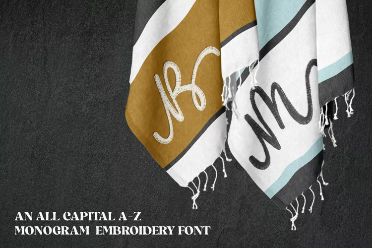 Linking Monogram - Embroidery Font