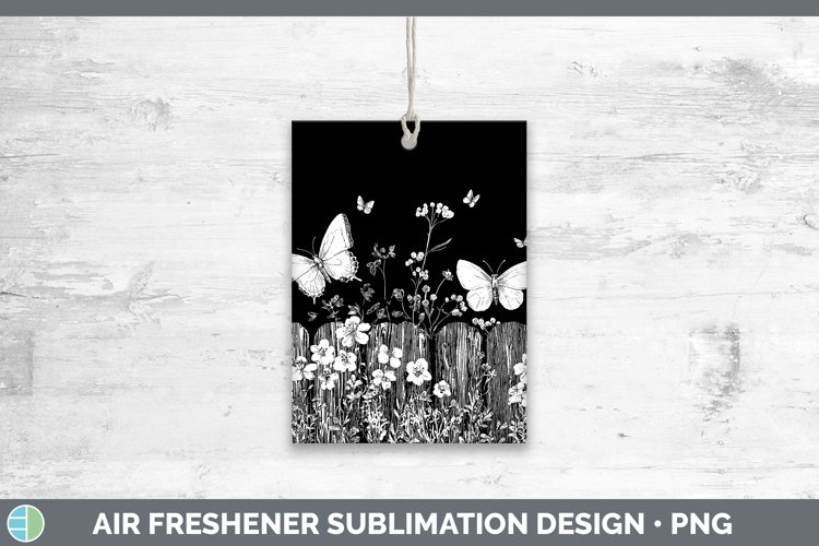 Linocut Cottage Butterfly Air Freshener Sublimation Car Fres