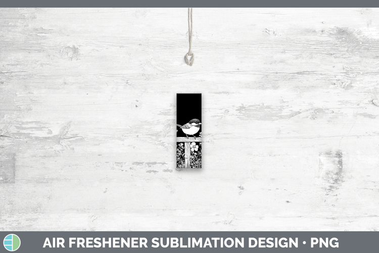 Linocut Cottage Chickadee Bookmark Sublimation Printable Des