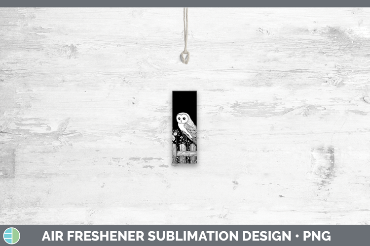 Linocut Cottage Owl Bookmark Sublimation Printable Designs