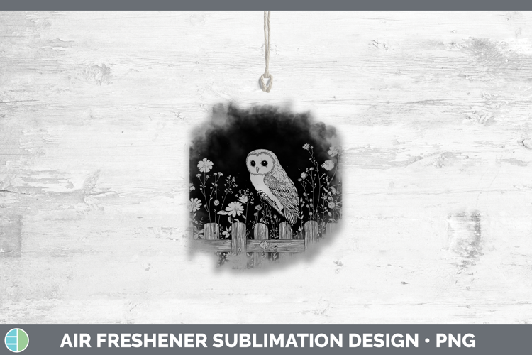 Linocut Cottage Owl Shirt Sublimation Sublimation Background