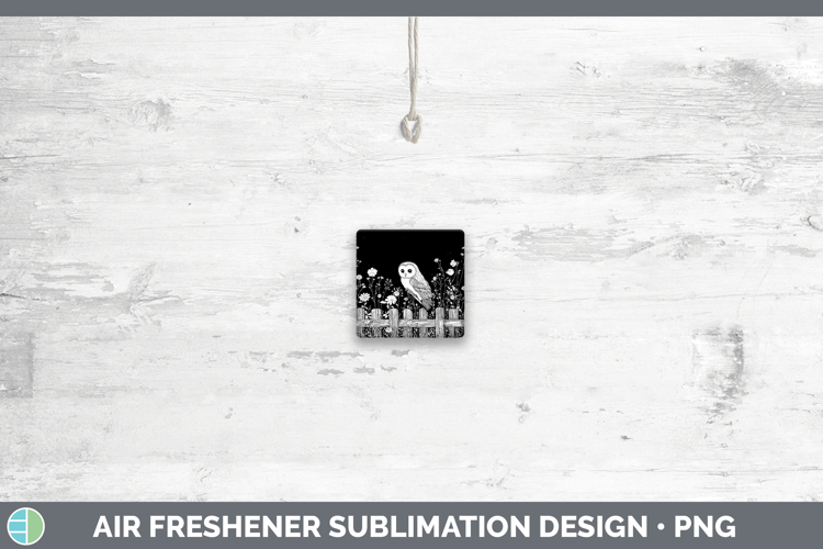 Linocut Cottage Owl Square Coaster Sublimation Coaster Desig