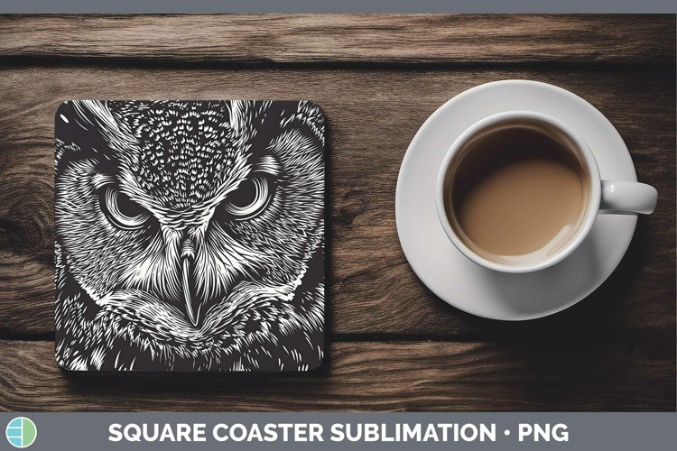GorgeousLinocut Square Coaster design.