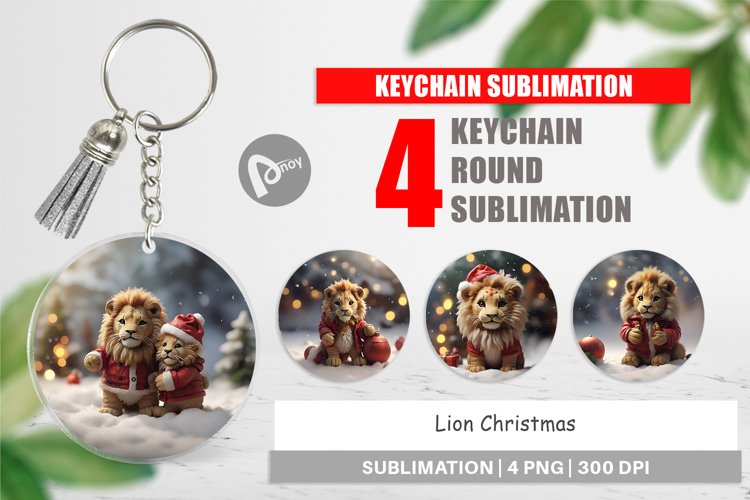 Keychain Lion Christmas