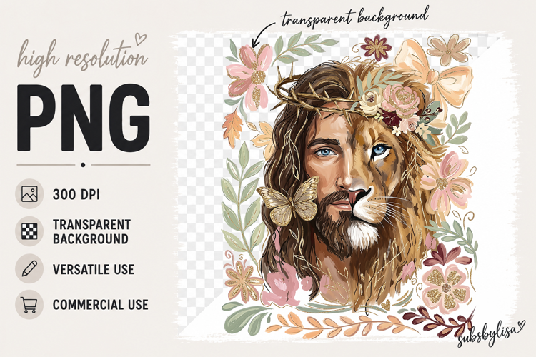 Lion of Judah, Jesus png, Fall Christian png