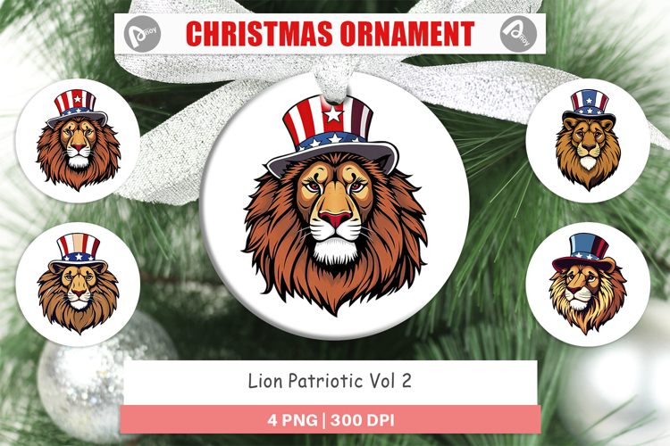 Ornament Lion Patriotic