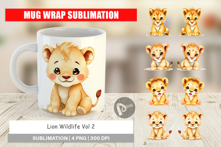 Mug Wrap Lion Wildlife