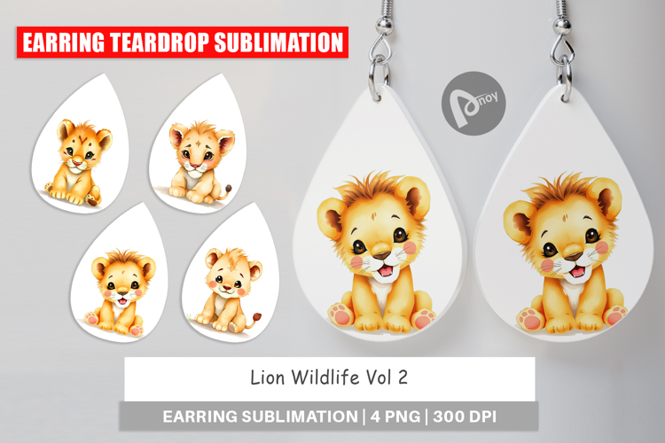 Earring Lion Wildlife