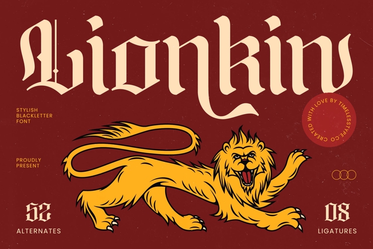 Lionkin - Stylish Blackletter Font