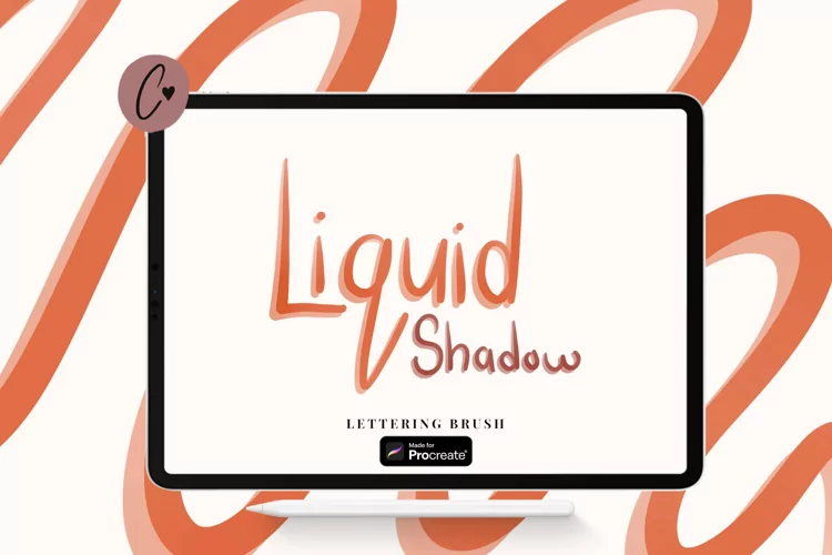 Liquid Shadow Lettering Brush for Procreate