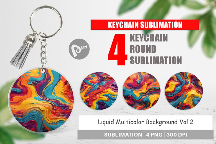 Keychain Liquid Multicolor
