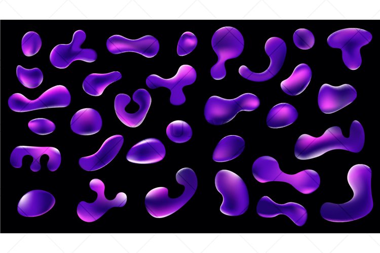 Liquid shapes collection. Set of abstract shapes