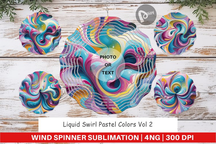 Wind Spinner Pastel Liquid Swirl