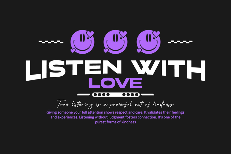 Listen With Love Urban Typography T-shirt Design