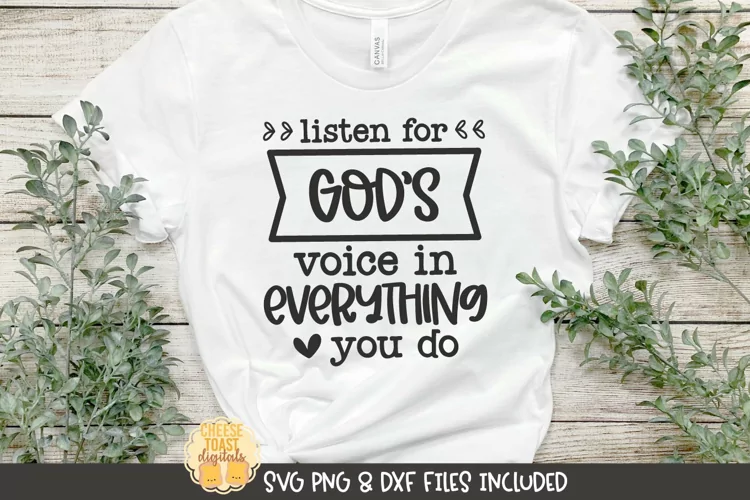 Christian SVG | Listen For God's Voice in Everything You Do