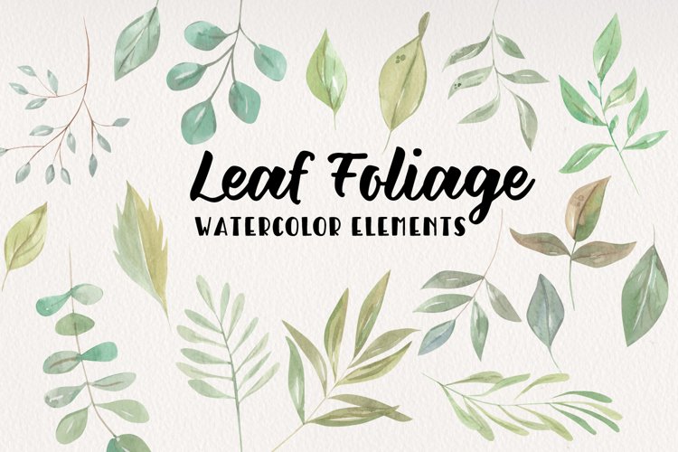 Watercolor Leaves Clipart Image 7