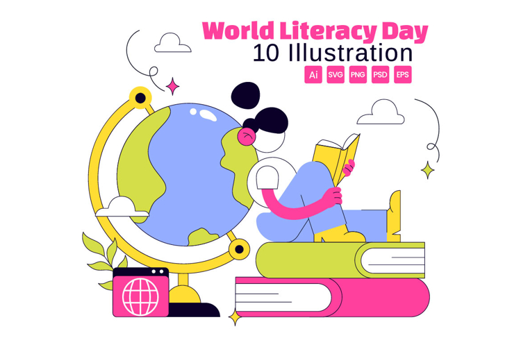 10 World Literacy Day Illustration