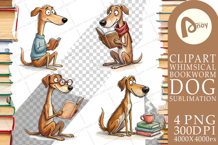 Literary Loungers Dog Sublimation