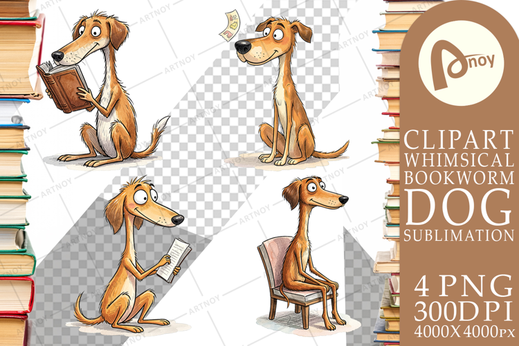 Literary Loungers Dog Sublimation