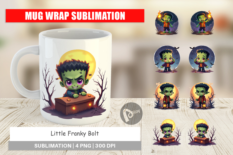 Mug Wrap Halloween Franky Bolt