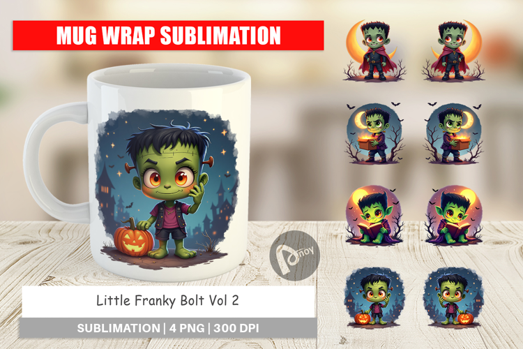 Mug Wrap Halloween Franky Bolt
