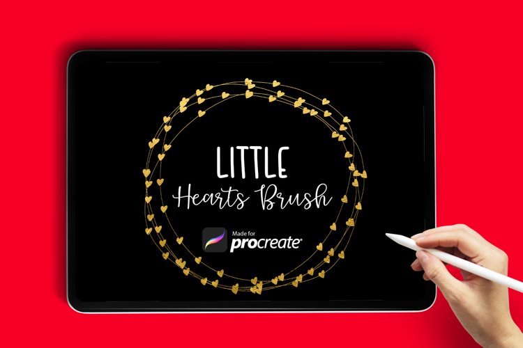 Little Hearts Liner Procreate Brush