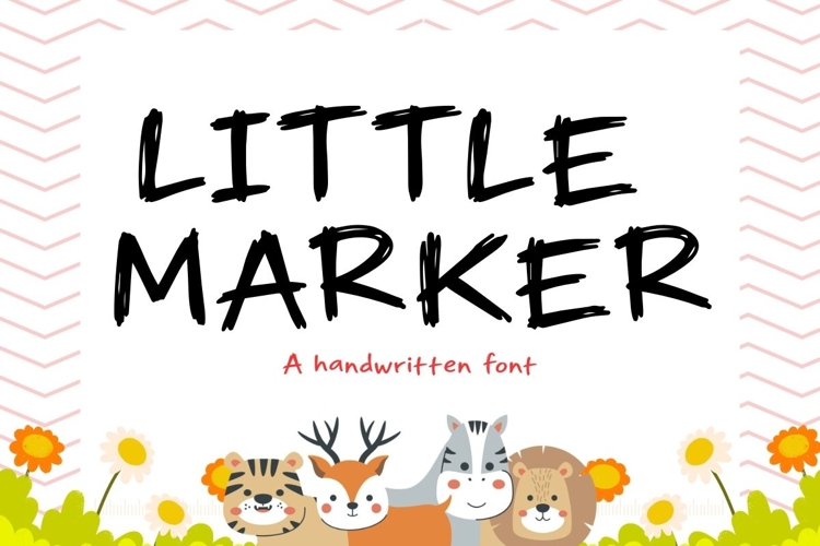 Little Marker Handmade Font example image 1
