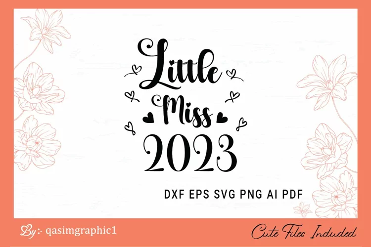 Happy New Year, Little Miss 2023 SVG
