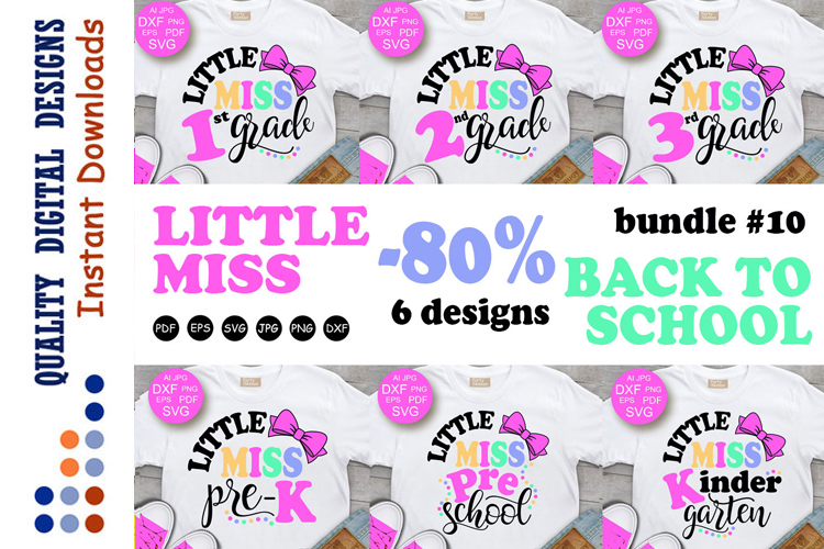 Grade svg BUNDLE Little Miss 1st grade svg Miss Kindergarten