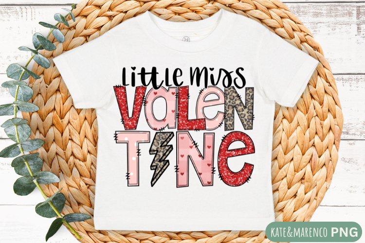 Girl Valentine PNG | Little Miss Valentine PNG | Retro PNG example image 1