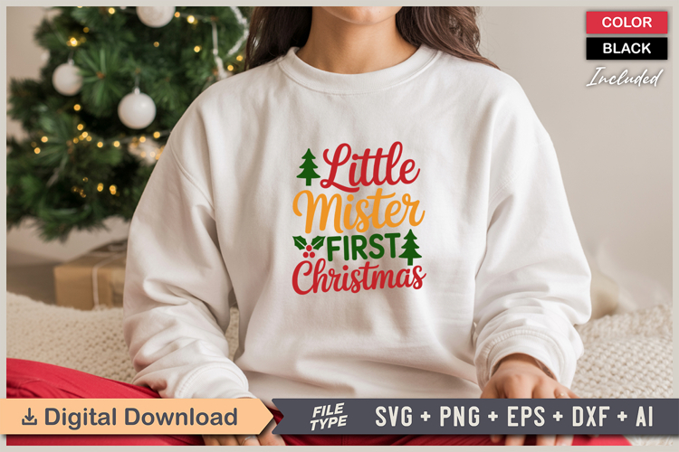 Little Mister First Christmas SVG | Christmas SVG | Holiday