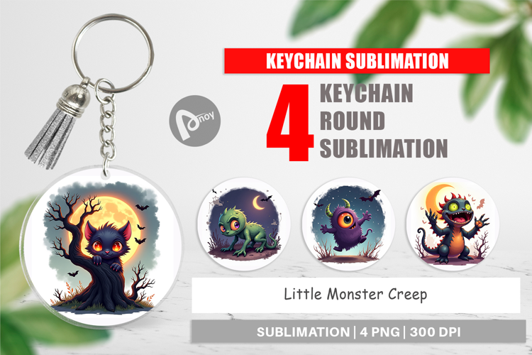 Keychain Halloween Monster Creep
