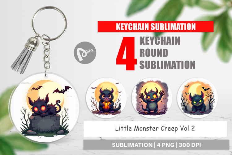 Keychain Halloween Monster Creep