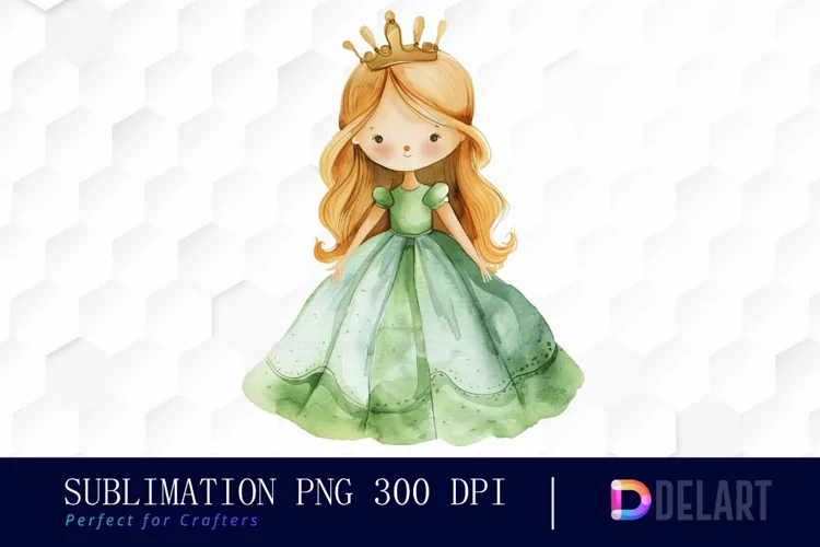 Little Princess Watercolor Clipart